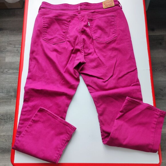 Levi's 414 classic straight jeans women's size 16W magenta - Picture 3 of 15